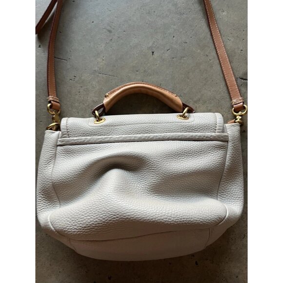 Marc by Marc Jacobs Classic Natasha Crossbody Bag White Cream Pebbled Leather - Picture 12 of 16